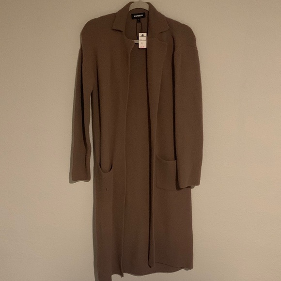 Express Cozy Notch Collar Duster Cardigan - Picture 6 of 10